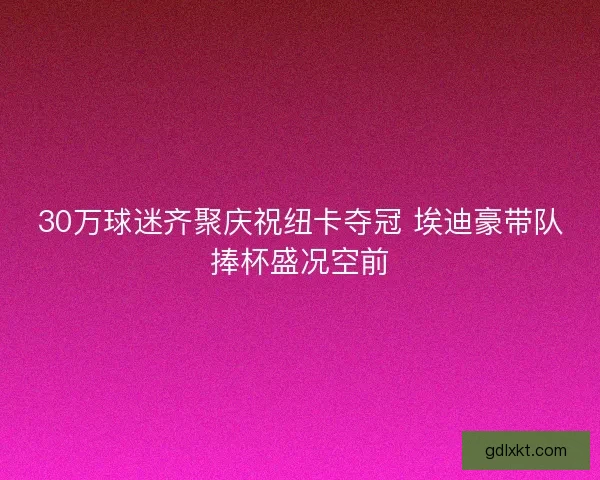 30万球迷齐聚庆祝纽卡夺冠 埃迪豪带队捧杯盛况空前
