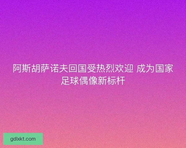 阿斯胡萨诺夫回国受热烈欢迎 成为国家足球偶像新标杆